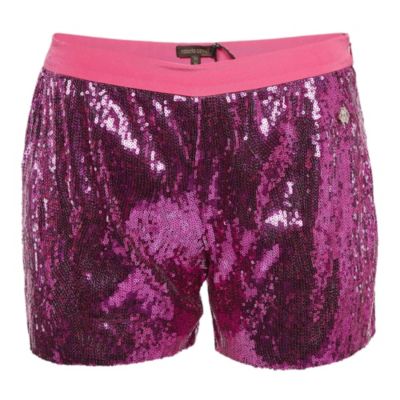 Women's Pink Sequin Shorts