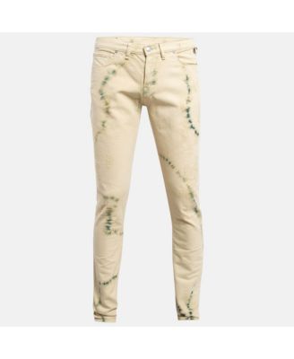 Men's Cream Tie Dye Denim David Jeans
