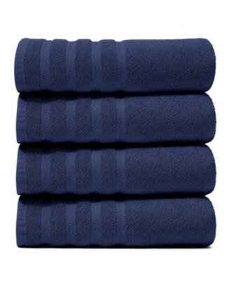 Luxury Soft & Absorbent 100% Ring Spun Cotton Bath Towels for Bathroom, Shower, Spa - 4 Piece Bath Towel Set