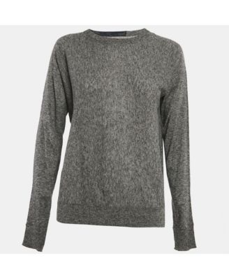 Women's Grey Cashmere Full Sleeve Crisp Sweater