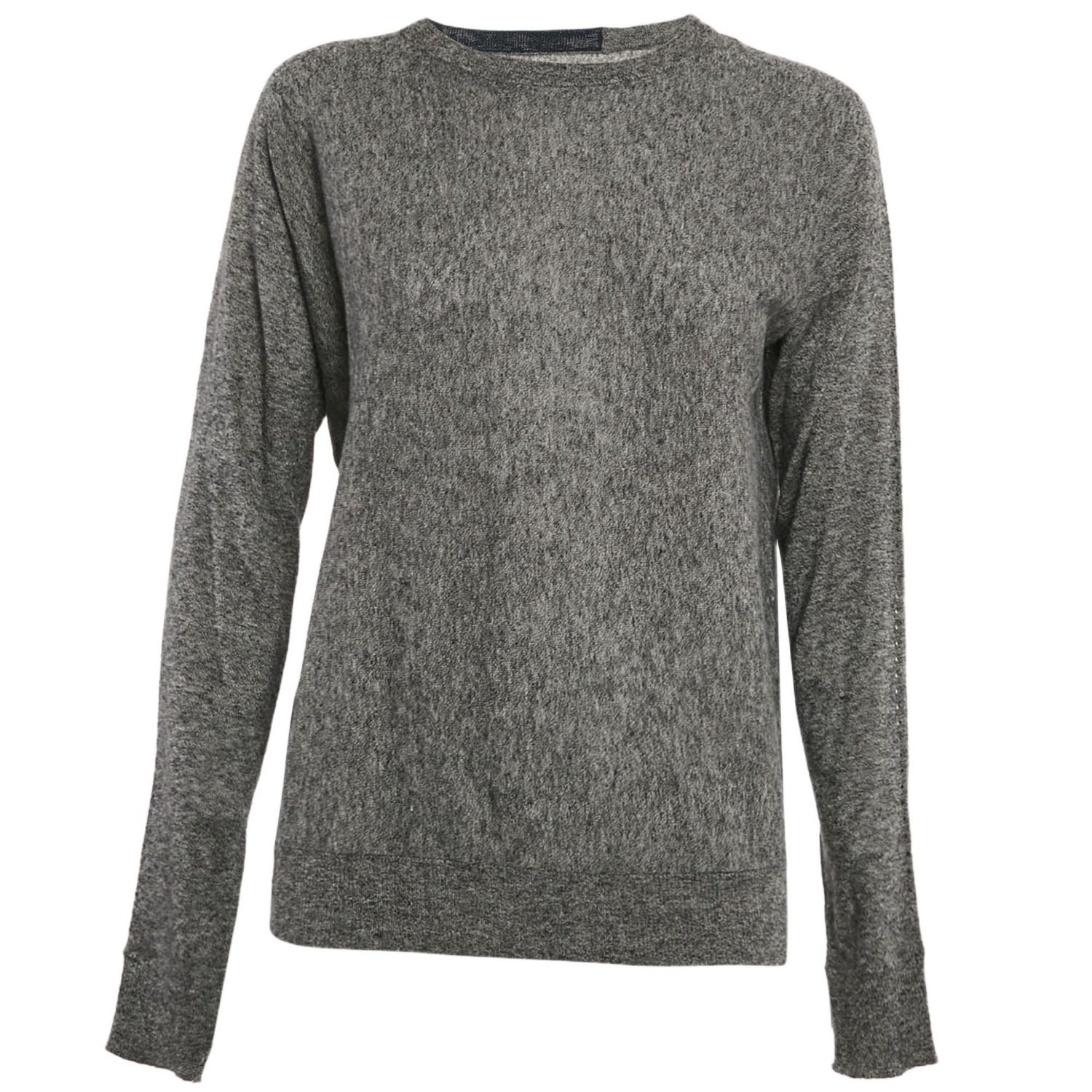 Women's Grey Cashmere Full Sleeve Crisp Sweater