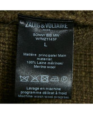 Women's Blue/green Muse Intarsia Rib Knit Sweater