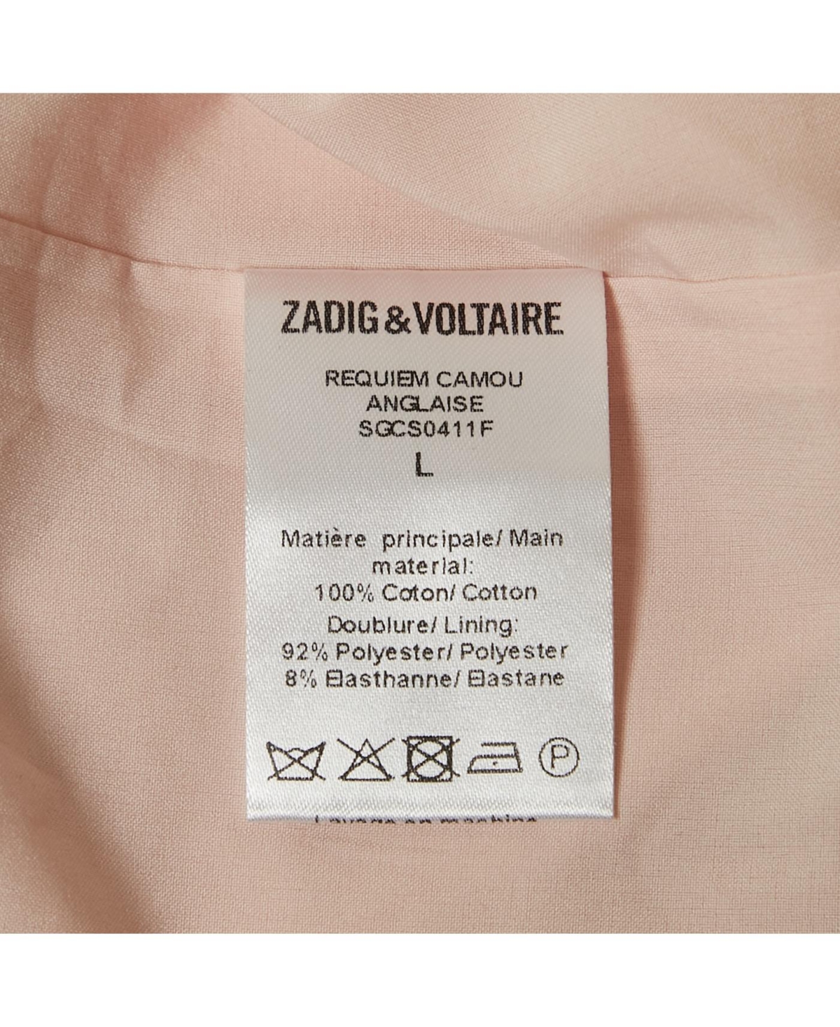 Pre-Owned Zadig & Voltaire Women's Pink/yellow Camouflage Print Broderie Anglaise Cotton Requiem Dress