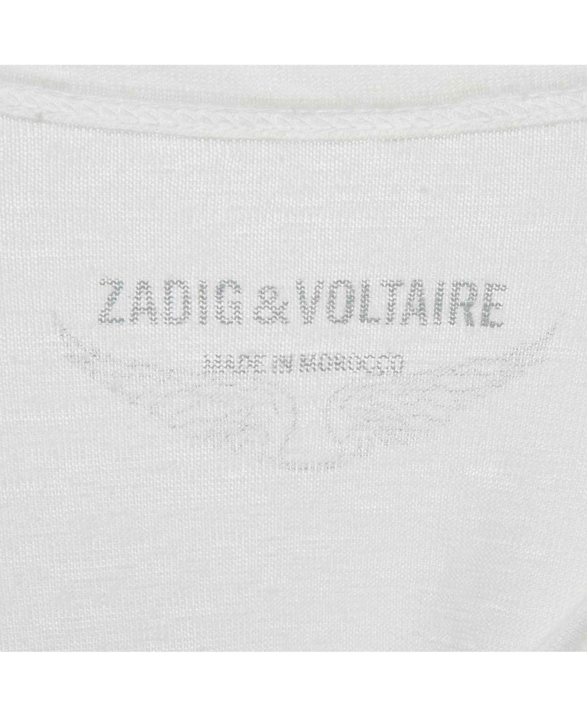 Pre-Owned Zadig & Voltaire Women's White Linen Knit V-Neck Wassa Top
