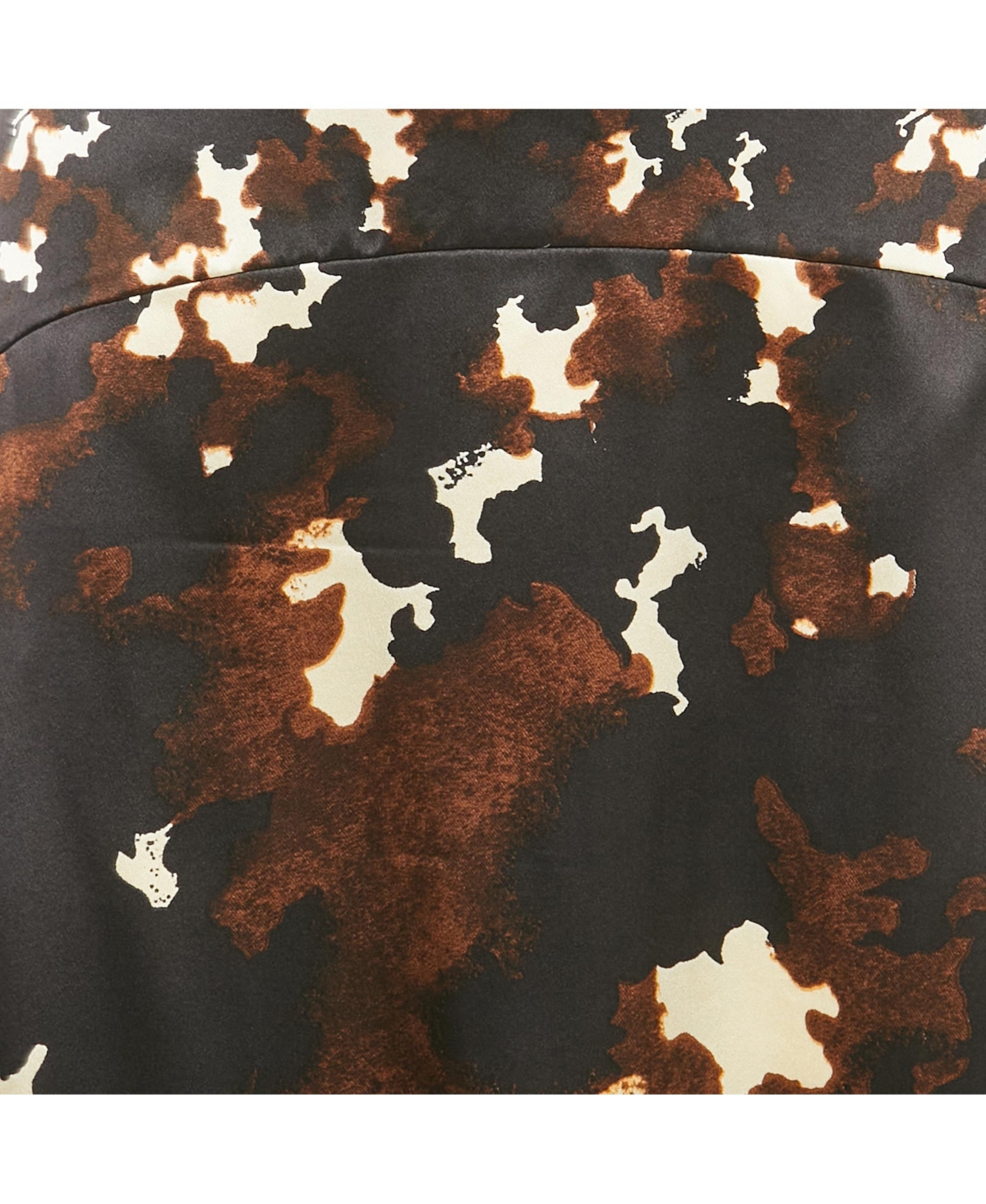 Pre-Owned Roberto Cavalli Women's Black/brown Printed Satin Silk Maxi Skirt