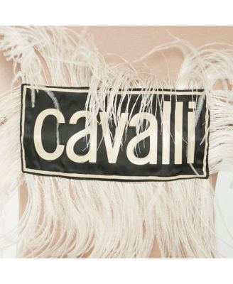 Women's Beige Cotton And Modal Faux Feather Detail T-Shirt