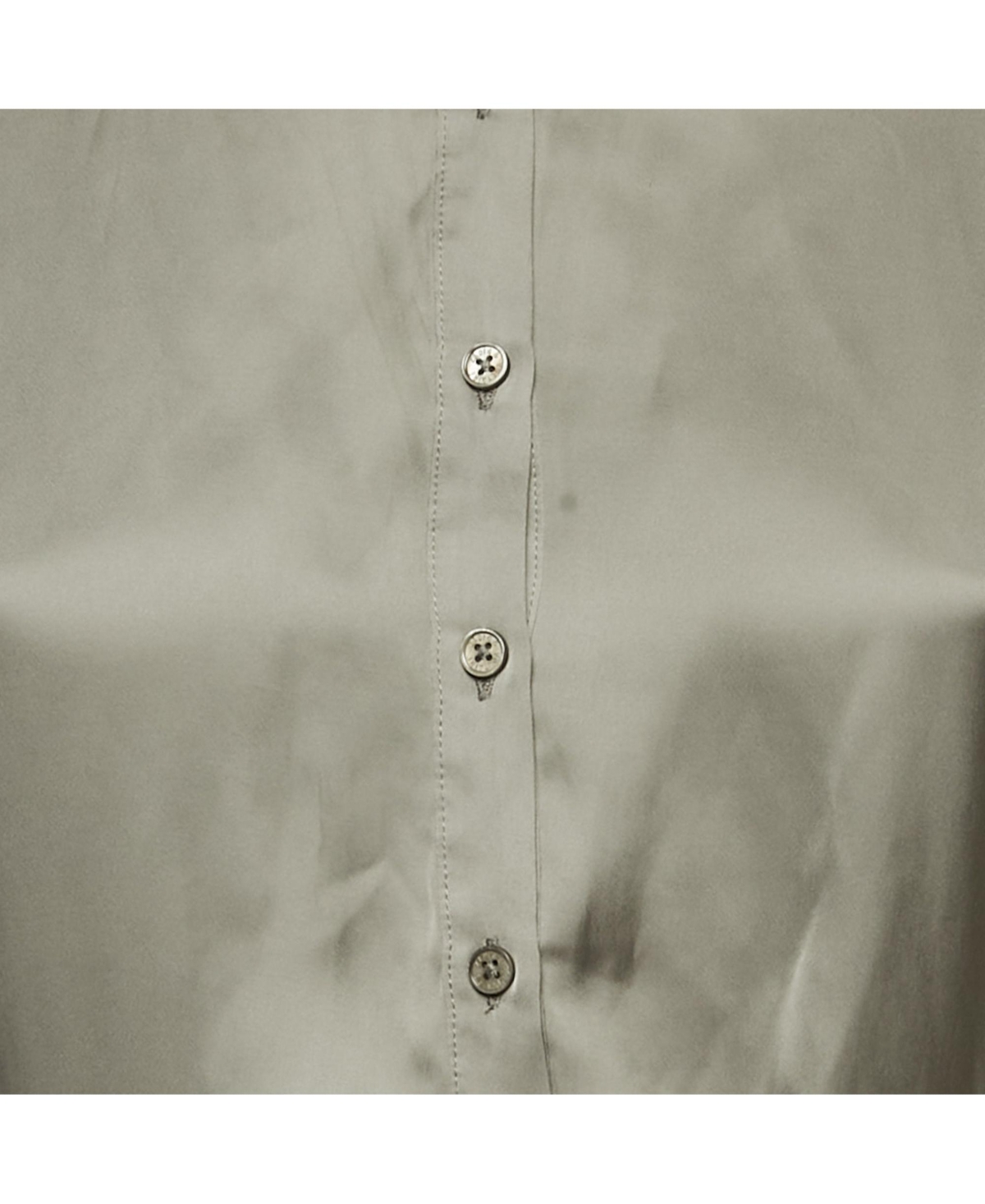 Pre-Owned Zadig & Voltaire Women's Grey Satin Belted Raos Maxi Dress