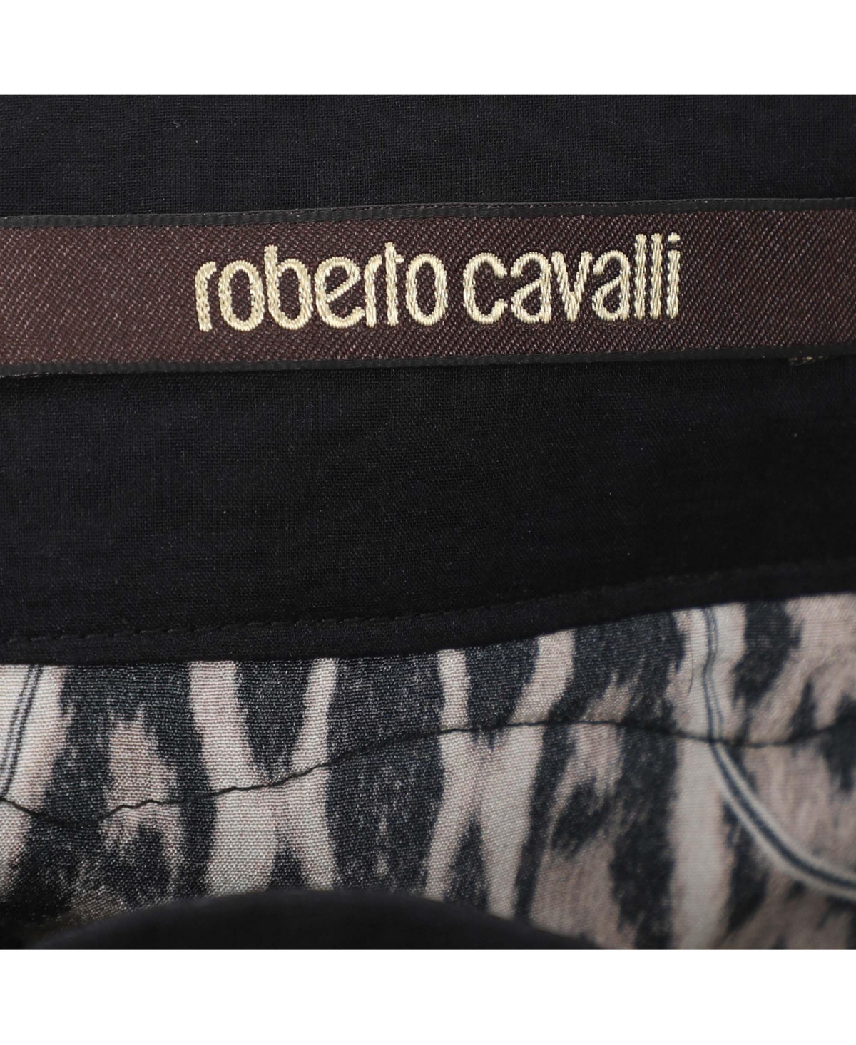 Pre-Owned Roberto Cavalli Women's Multicolor Printed Silk Side Slits Midi Skirts