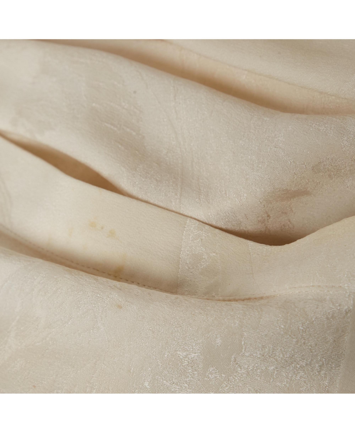 Pre-Owned Roberto Cavalli Women's Off-White Jacquard Puff Sleeve Blouse