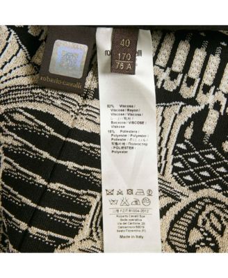 Women's Black Lurex Jacquard Lace-Up Pencil Skirt