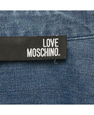 Women's Blue Striped Denim Button Front Shirt