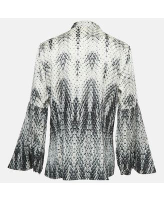 Women's Printed Neck Tie Detail Shirt