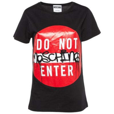 Women's Couture Do Not Enter Print Cotton T-Shirt