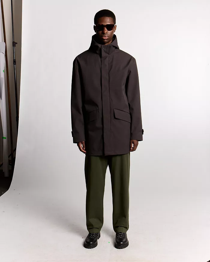 Men's Long Sleeve Hooded Military Parka Jacket - thumbnail 4