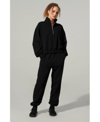 Women's Oversized Heirloom '89 Stand Collar Half-Zip Pullover