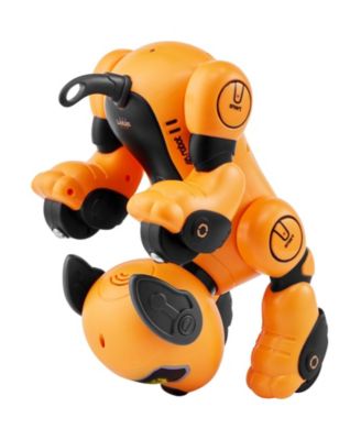 RC Robot Dog Toy, Talking Dancing Interactive Pet with Touch & Voice Remote Control, Programmable Robot for Kids