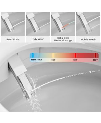 Smart One-Piece Bathroom Fixture With Heated Seat, Auto Flush, Wash, Dryer And Deodorizer