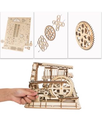 3D Wooden Jigsaw Puzzle Marble Run  Puzzle Toy Gifts, Beige