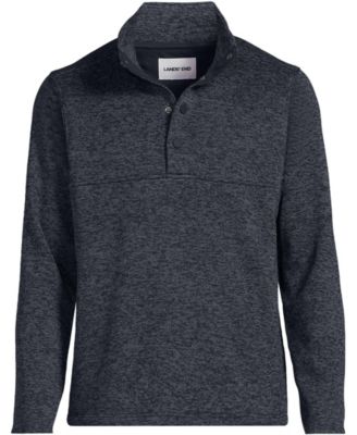 Men's Sweater Fleece Snap Neck Pullover Jacket