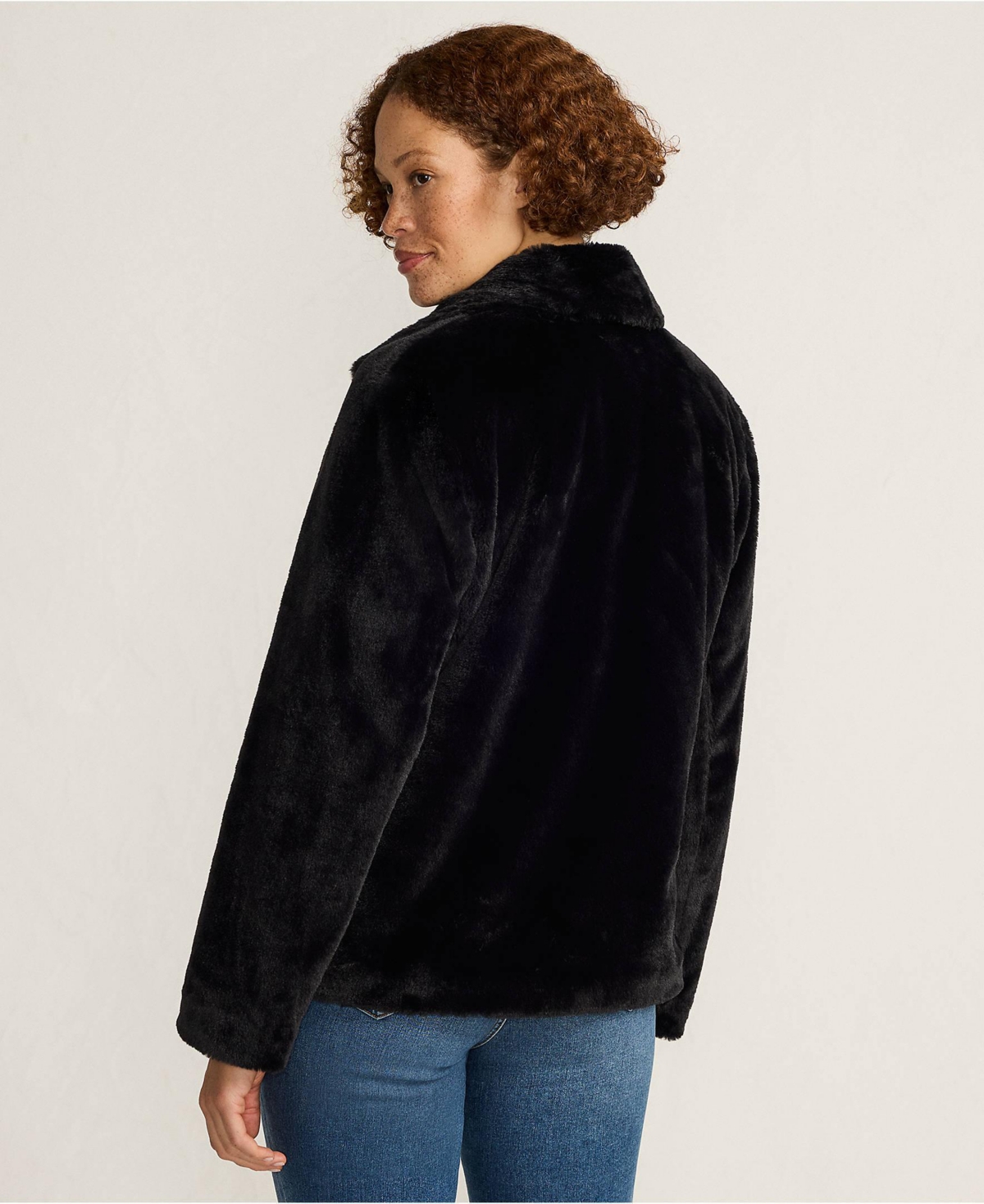 Lands' End Women's Faux Fur Jacket