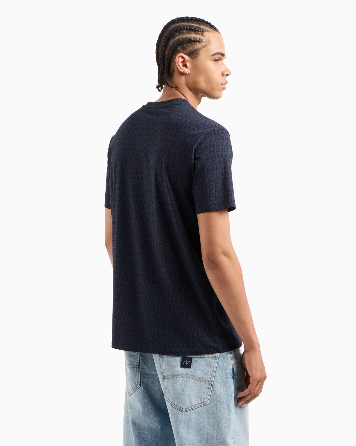 A|X Armani Exchange Men's Allover Logo Print T-Shirt