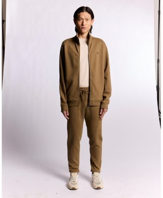 Men's Diagonal Weave Zip Through Sweatshirt