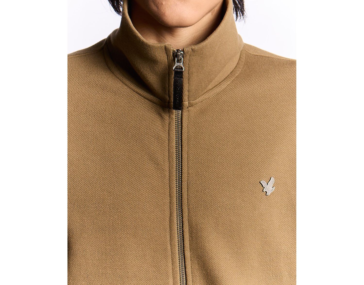 Men's Diagonal Weave Zip Through Sweatshirt