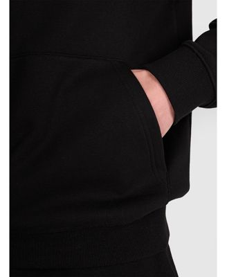 Men's non-zip hooded sweatshirt - black