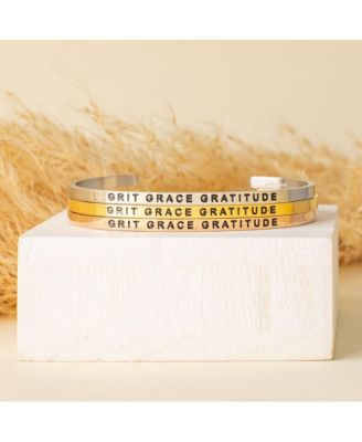 Empowerment & Mindfulness Open Cuff Bracelet