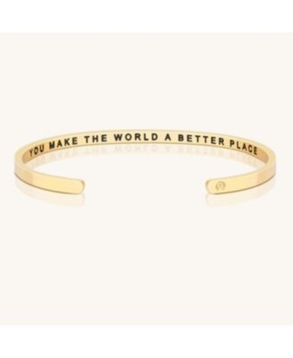 Mantra You Make The World A Better Place Bracelets - Yellow gold / within