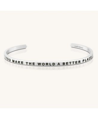 Mantra You Make The World A Better Place Bracelets - Silver original 29$