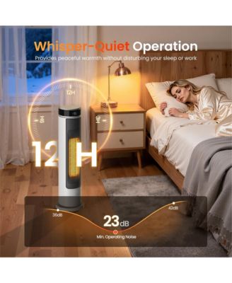 Tower Space Heaters for Indoor, 1500W Heaters with Remote, PTC Ceramic Electirc Heater for Bedroom, Overheat Protection for Home Office