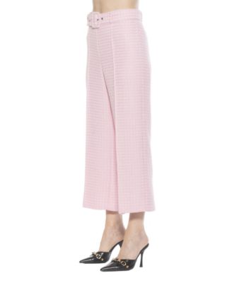 Women's Caden Tweed Belted Wide Leg Pants