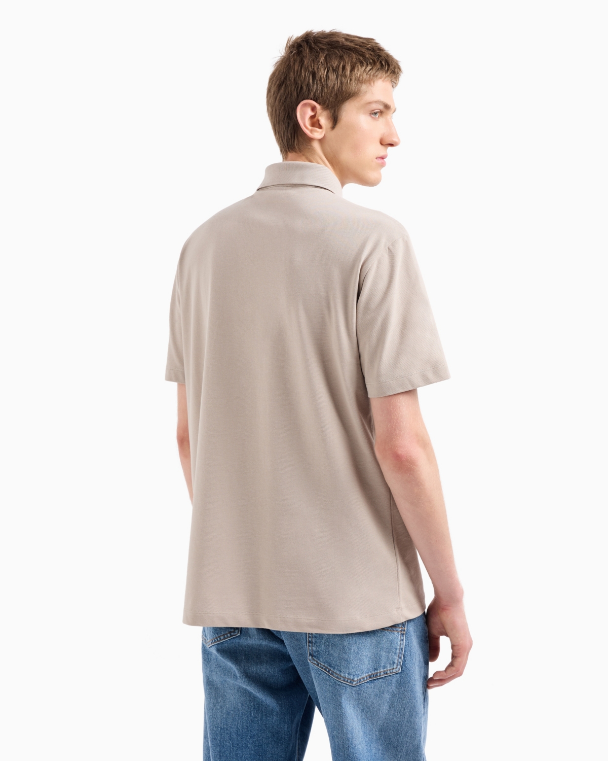 A|X Armani Exchange Men's Short Sleeve Eagle Graphic Polo Shirt