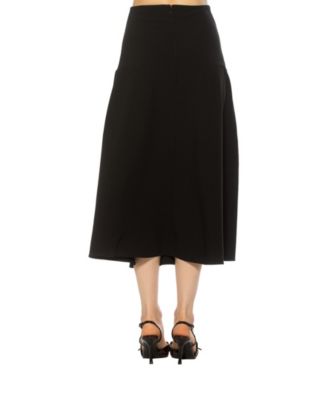 Women's Eres Flared Midi Skirt With Front Detail