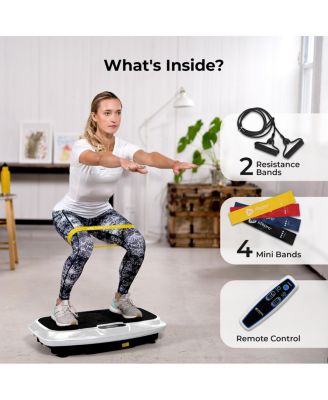 Waver Vibration Plate - Whole Body Workout Machine with Loop Bands for Toning & Weight Loss