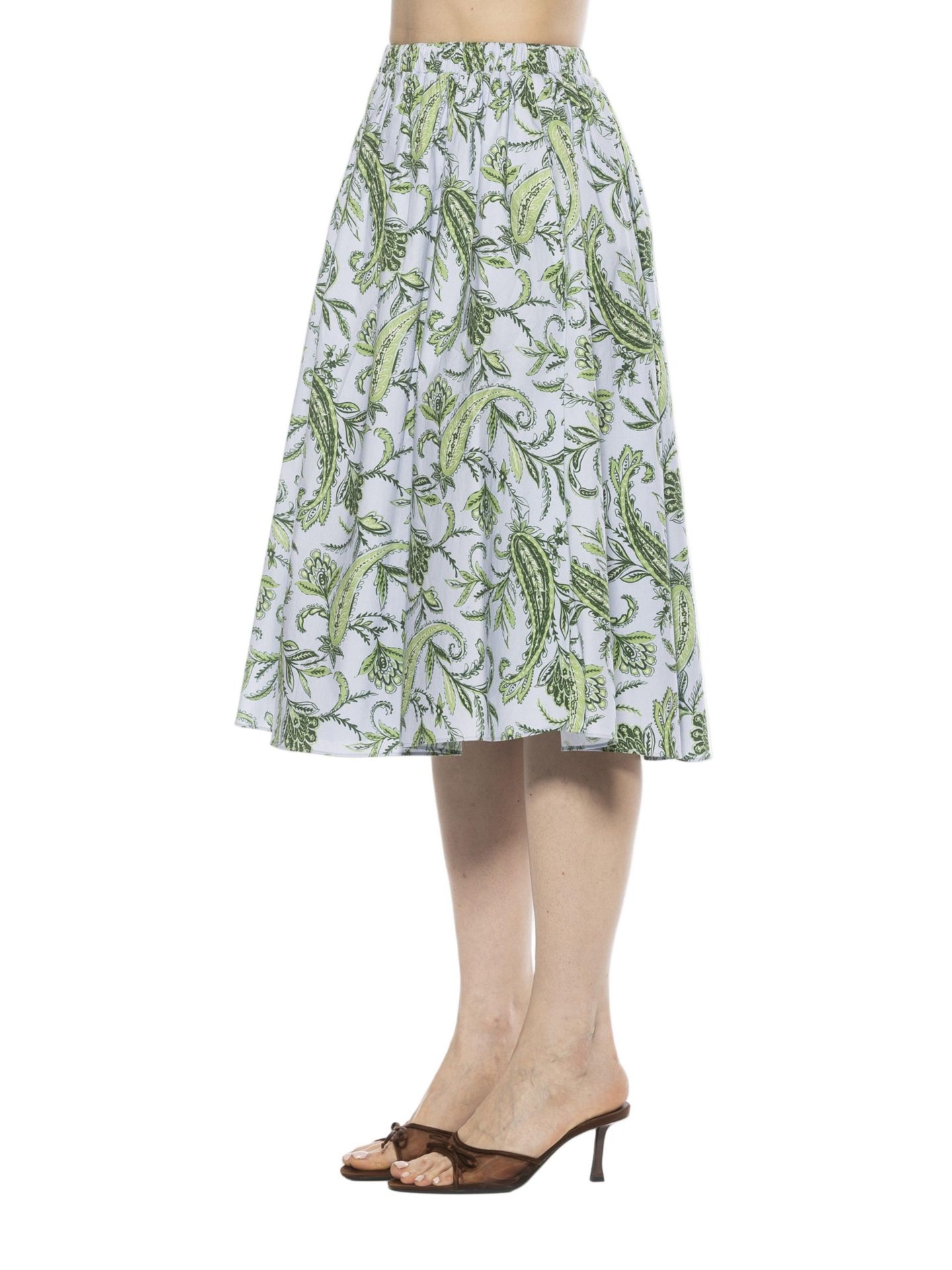Женская юбка Alexia Admor Isla Elastic Waist Shirred Midi, цвет: Синий — фото 2
