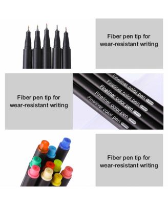 48-Color Fineliner Pen Set, 0.4mm Fine Tip for School, Office, Holidays & Party Favors