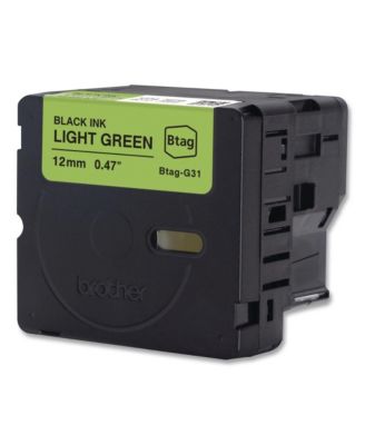 BTAGG31 0.47 in. x 13.1 ft. Genuine P-Touch BTAG Label Tapes - Black on Light Green