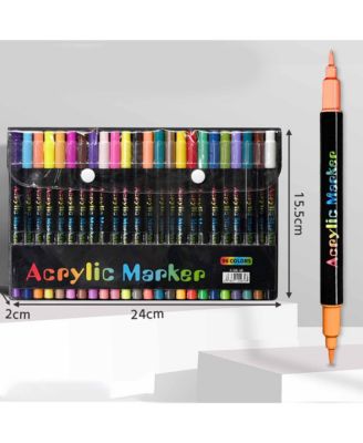 96 Colors Acrylic Paint Markers, Soft-Tip Double-Ended Marker