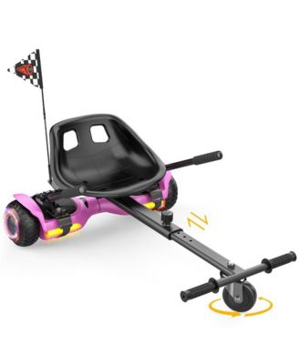 K1+G13 Balancing Scooter with Seat Attachment for Kids or Adults with Adjustable Length, Fits 6.5" 8" 10" ,360°Swivel Wheel
