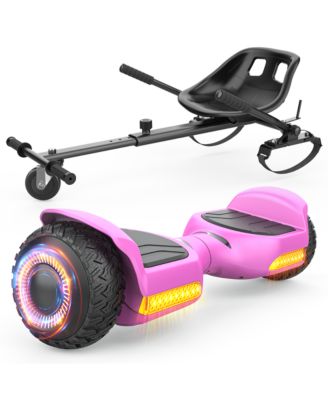 K1+G13 Balancing Scooter with Seat Attachment for Kids or Adults with Adjustable Length, Fits 6.5" 8" 10" ,360°Swivel Wheel