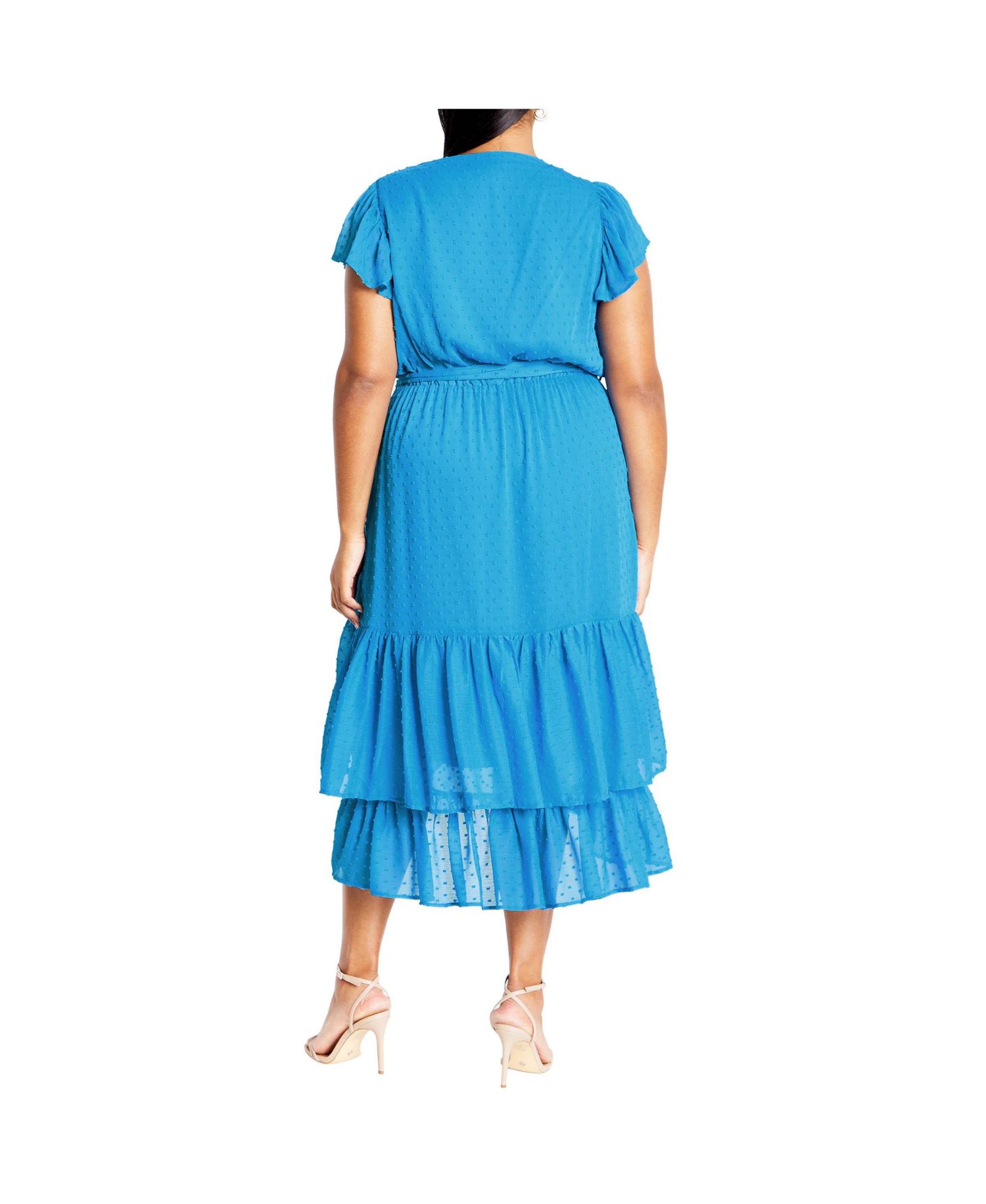 Plus Size Midi Frill Dee Tiered Dress
