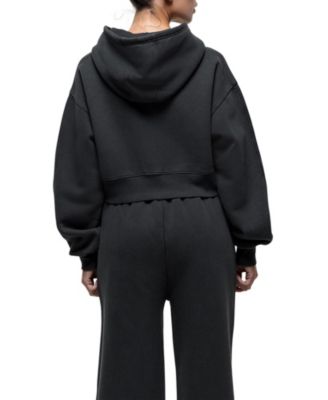 Women's Vintage Crop Zip Hoodie