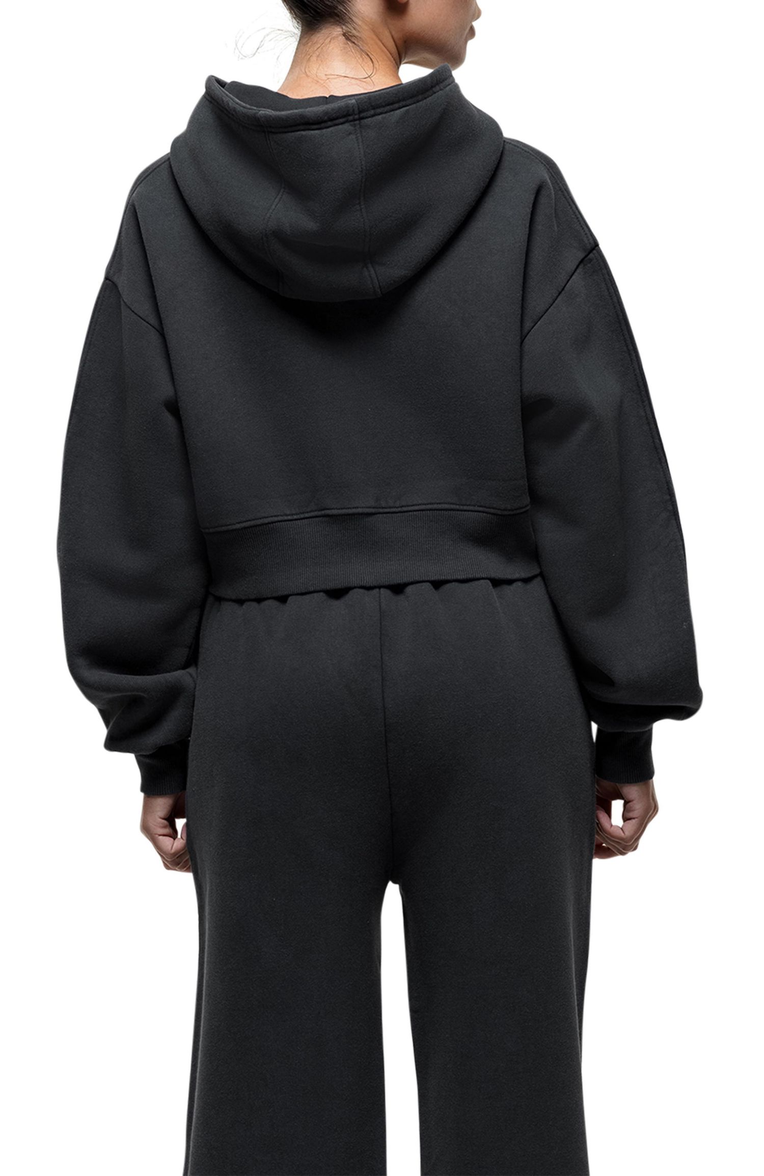 Women's Vintage Crop Zip Hoodie