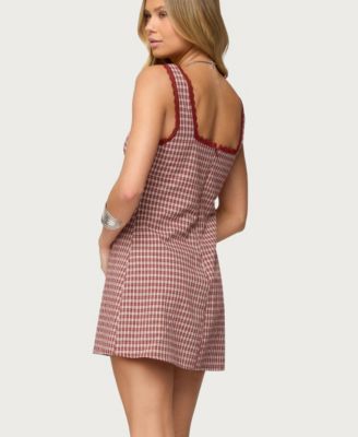 Women's Clarren Lacey Gingham Mini Dress