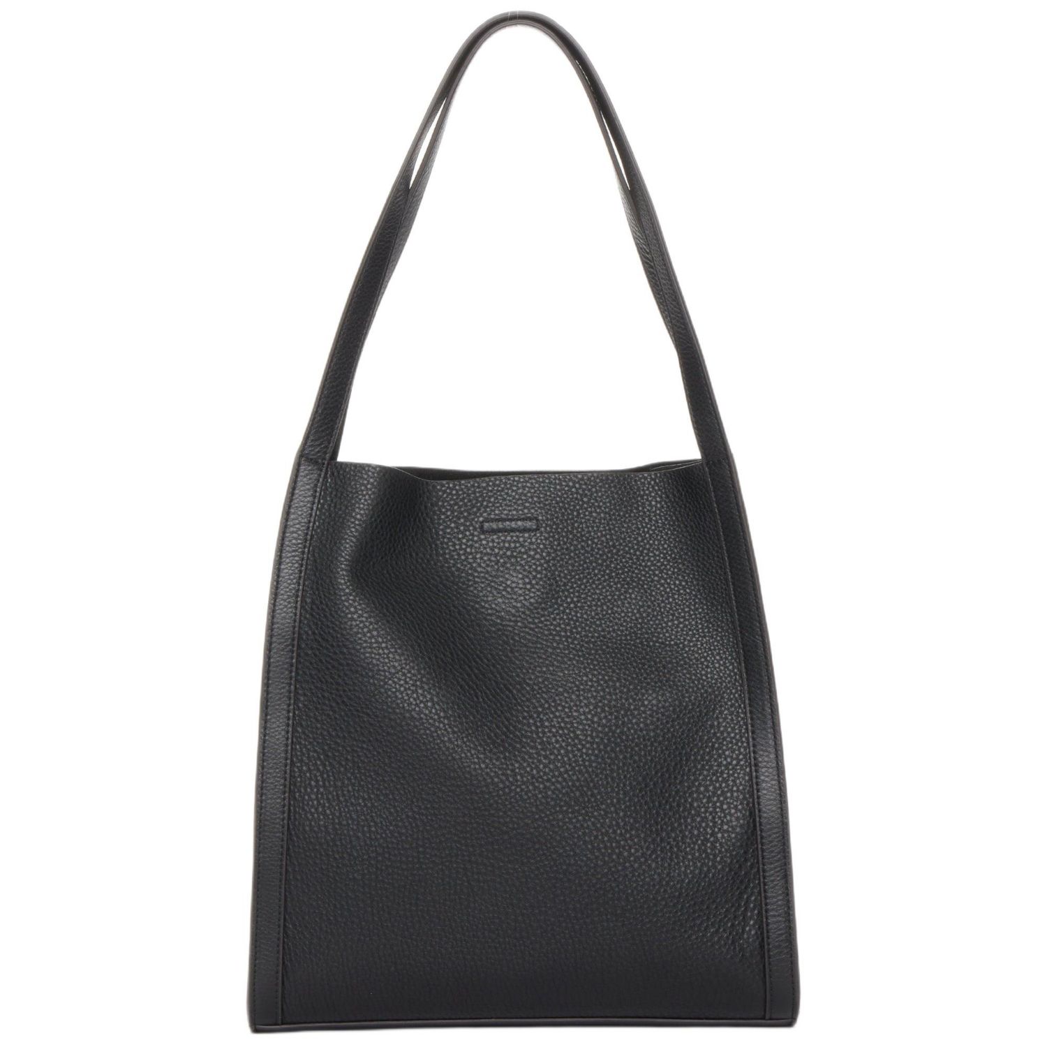 Pebbled Leather Work Tote, Everyday Pebble Leather Shoulder Bag