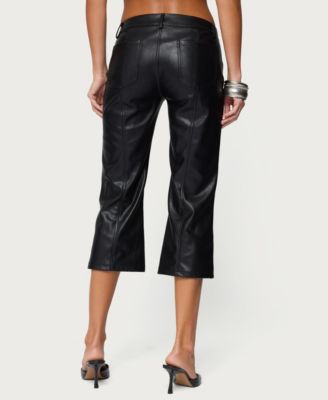 Women's Lexy Faux Leather Flared Capri Pants
