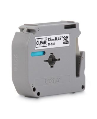 M131 M Series 0.47 in. x 26.2 ft. Tape Cartridge for P-Touch Labelers - Black on Clear