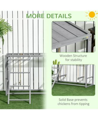 Wooden Chicken Activity Play w/ Swing Set, Chicken Coop Toy